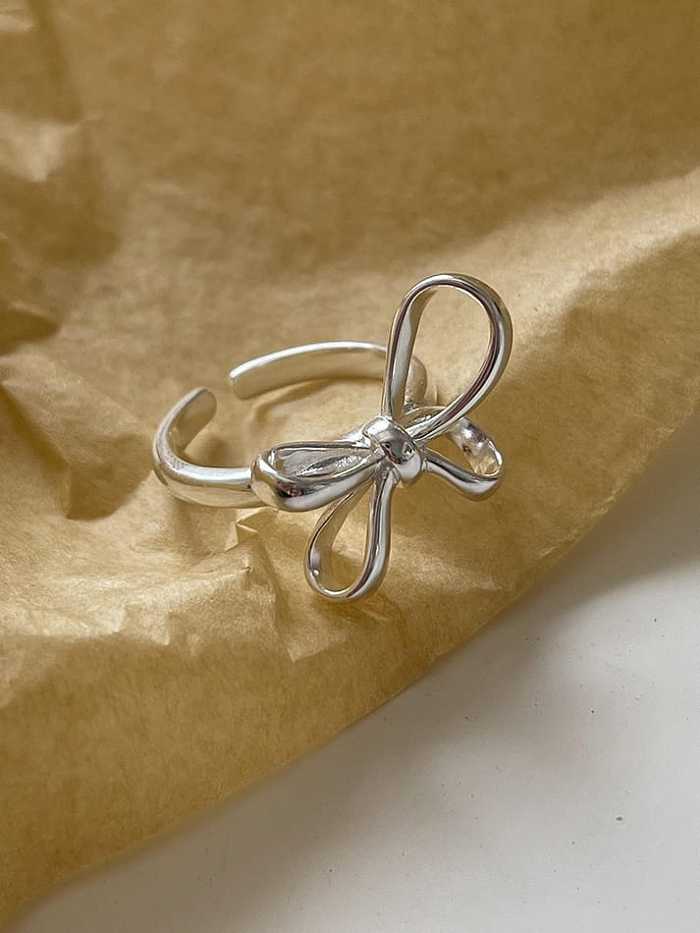 925 Sterling Silver Bowknot Vintage Band Ring