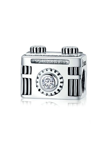 925 silver retro camera charms