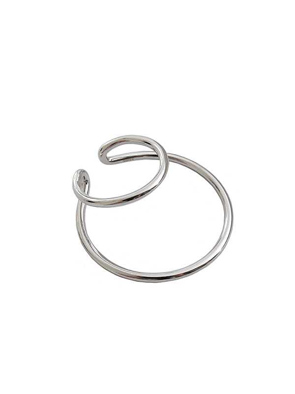 925 Sterling Silver Round Minimalist Stud Earring[Single]