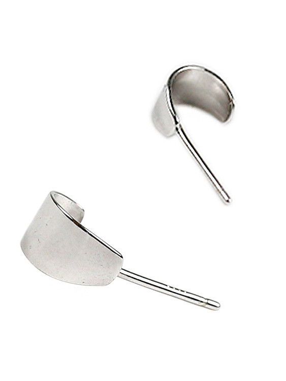 Sterling Silver personality minimalist geometric Mini Curve ear studs
