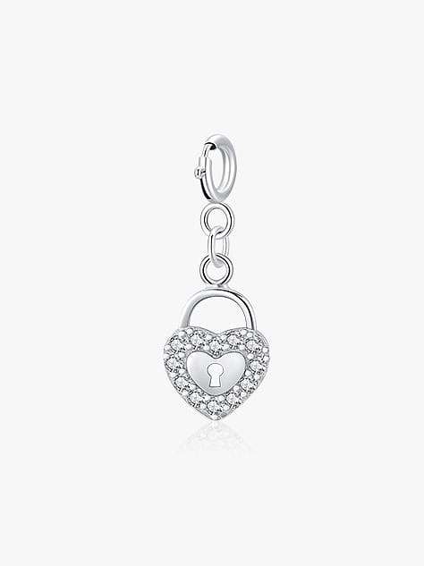 Pendentif coeur minimaliste en argent sterling 925 avec zircone cubique