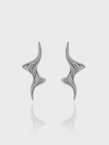 Boucles d'oreilles vintage irrégulières en argent sterling 925