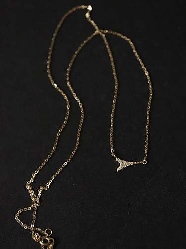 925 Sterling Silber Cubic Zirkonia Eiffelturm zierliche Halskette