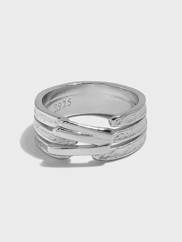 925 Sterling Silver Geometric Vintage Stackable Ring