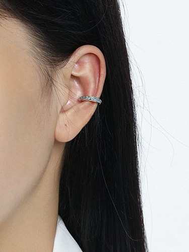925 Sterling Silber Emaille geometrischer Vintage einzelner Ohrring (einzeln - nur einer)