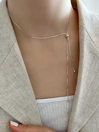 925 Sterling Silber Quaste Trend Quaste Halskette
