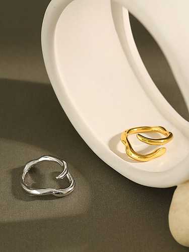 925 Sterling Silver Irregular Vintage Band Ring