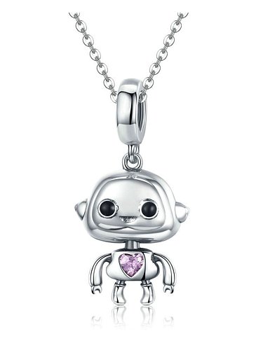 Charmes robotiques mignons en argent 925