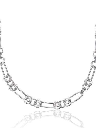 925 Sterling Silver Hollow Geometric Vintage Necklace