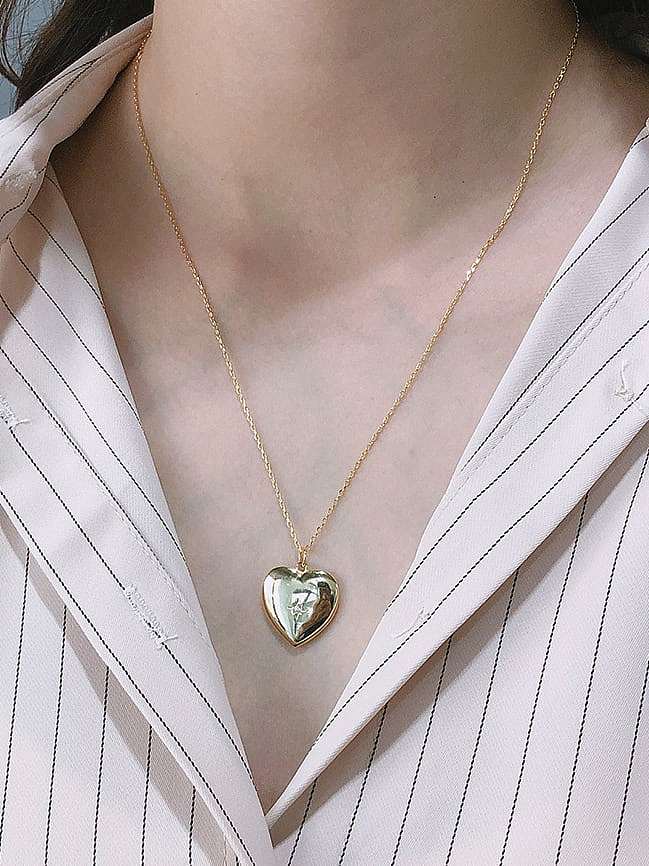925 Sterling Silber glatte einfache Herz-Kreuz-Halskette