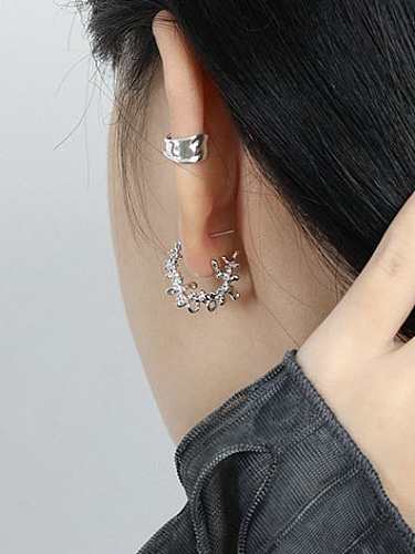 925 Sterling Silver Hollow Flower Minimalist Stud Earring