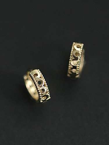 925 Sterling Silver Round Trend Huggie Earring