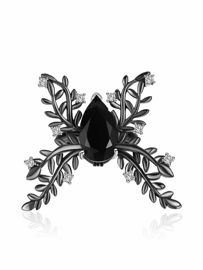 925 Sterling Silber Karneol-Schmetterlings-Luxus-Band-Ring