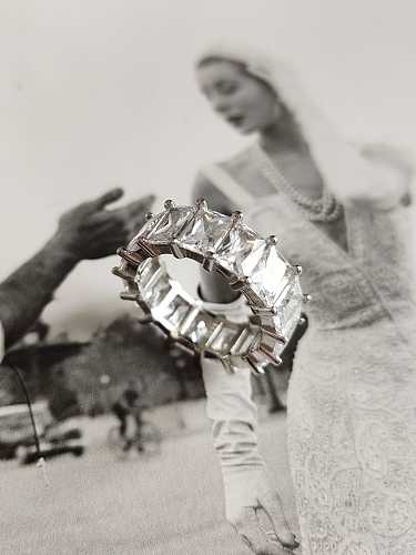 925 Sterling Silver Cubic Zirconia Fangtangjie Geometric Minimalist Free Size Midi Ring