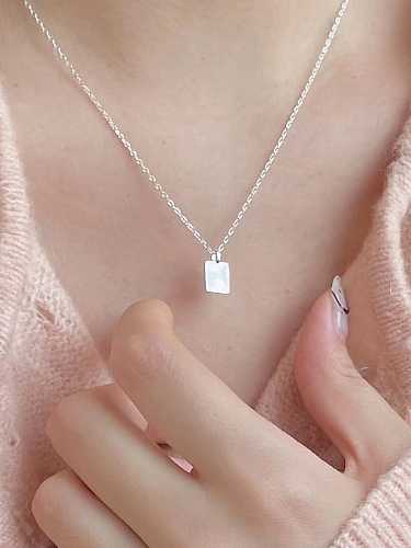 925 Sterling Silver Square Minimalist Necklace