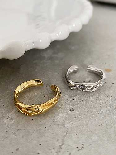 925 Sterling Silver Irregular Vintage Band Ring