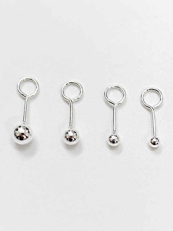 Sterling silver simple mini bean earrings