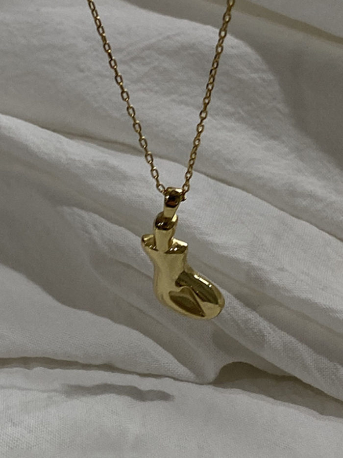 Plata de ley 925 con collares irregulares simplistas chapados en oro