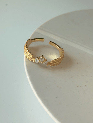 925er Sterlingsilber mit vergoldeten Persönlichkeitsblatt-Midi-Ringen
