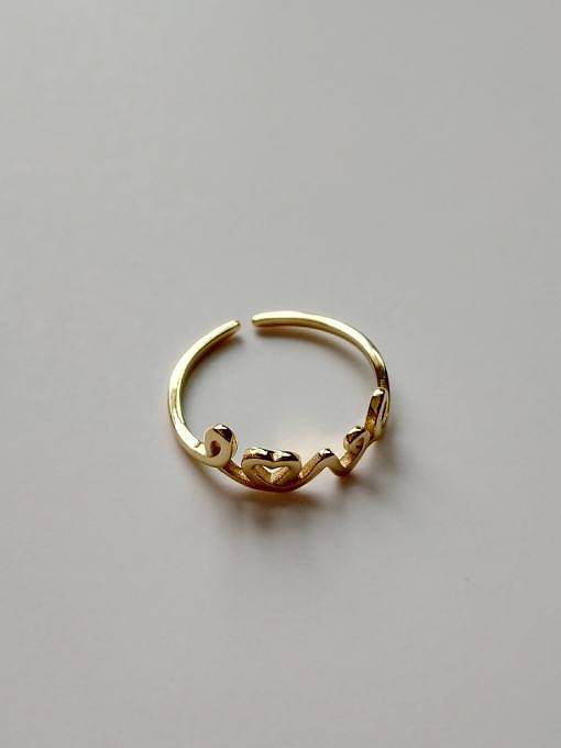 925 Sterling Silber Buchstabe minimalistischer Midi-Ring in freier Größe
