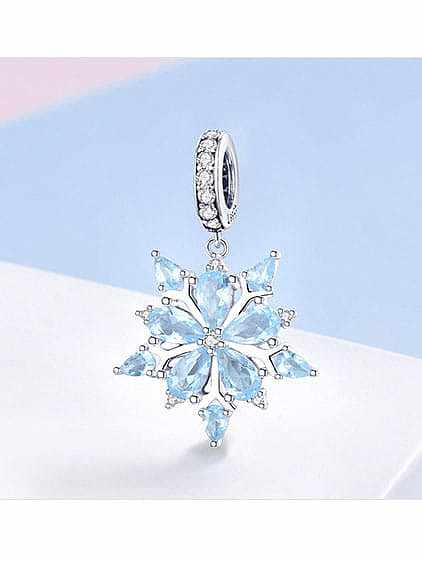 925 silver romantic snowflake charms