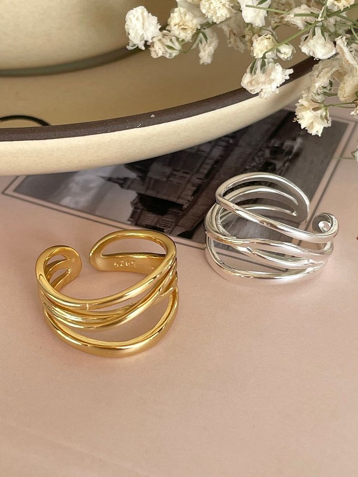 925 Sterling Silver Irregular Vintage Stackable Ring