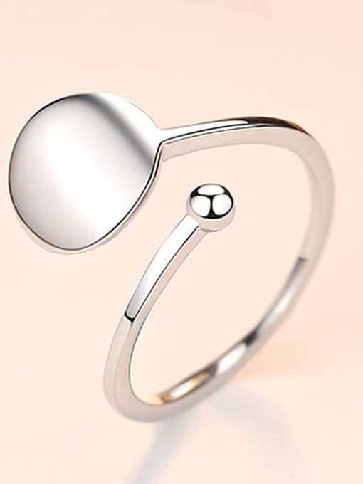 925 Sterling Silver Smooth Round Minimalist Free Size Band Ring