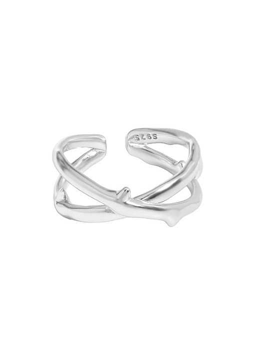 925 Sterling Silver Cross Vintage Band Ring