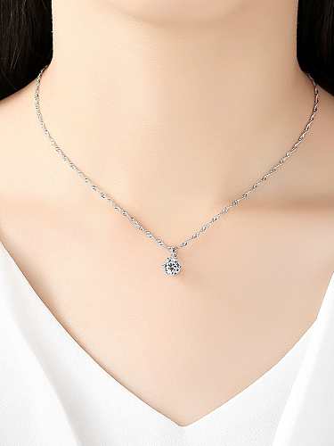 925 Sterling Silver Cubic Zirconia Pendant Necklace