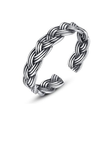 925 Sterling Silber Irish Vintage Multi Stripe Twist Free Size Ring