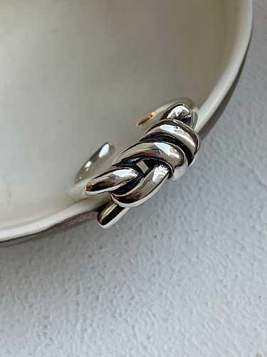 925 Sterling Silber Twist Knoten Vintage Band Ring