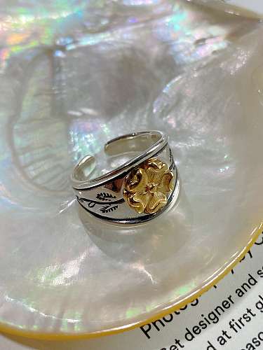 925 الفضة الاسترليني خاتم خمر غير النظامية الحجم الحر