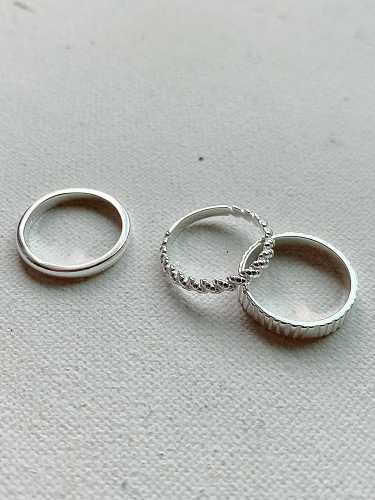 Ring aus 925er Sterlingsilber, glatt, freie Größe