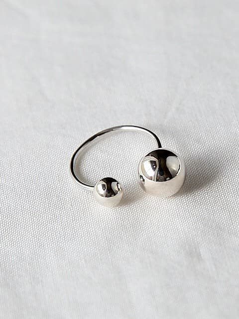 925 Sterling Silver Ball Minimalist Band Ring