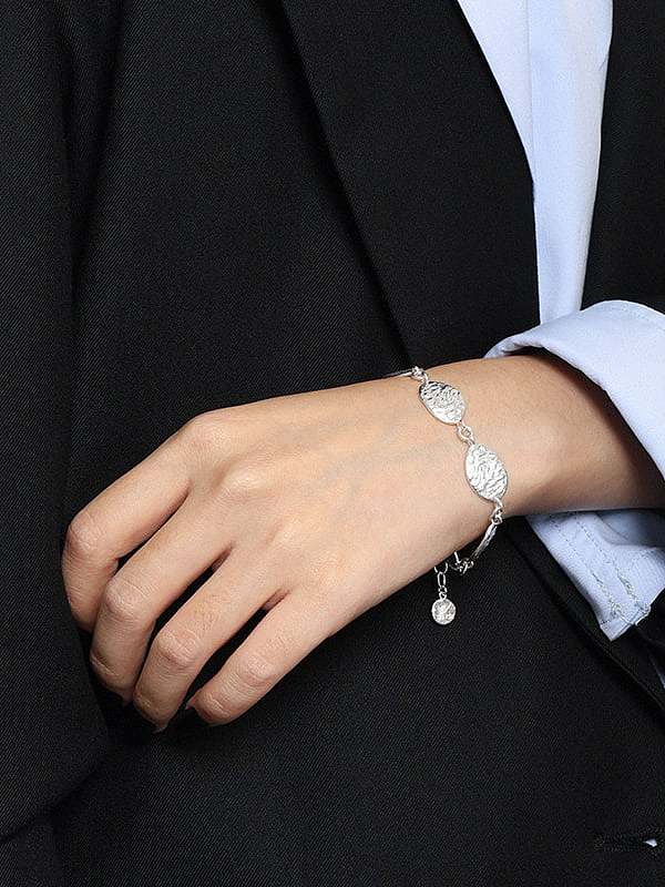 Geometrisches minimalistisches Armband aus 925er Sterlingsilber