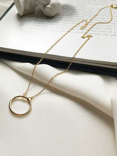 925 Sterling Silver with round/Circle Necklace