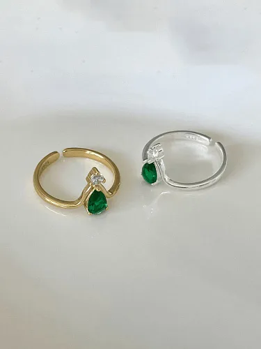 925 Sterling Silver Cubic Zirconia Heart Vintage Band Ring