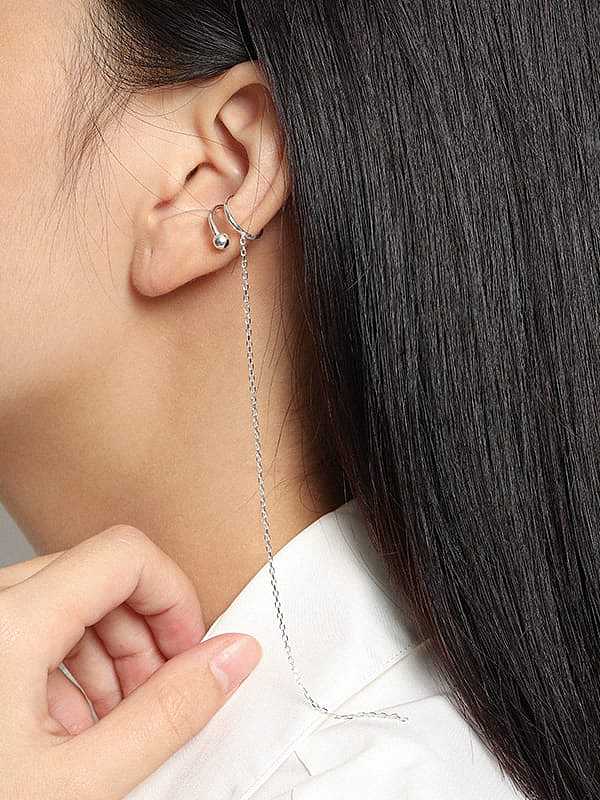 925 Sterling Silver Tassel Minimalist Single Earring