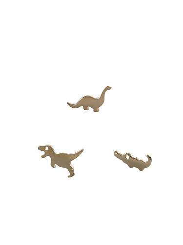 Boucles d'oreilles minimalistes en argent sterling 925 Alligator Tyrannosaurus