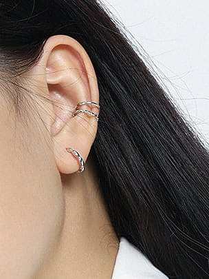925 Sterling Silver Geometric Minimalist Huggie Earring