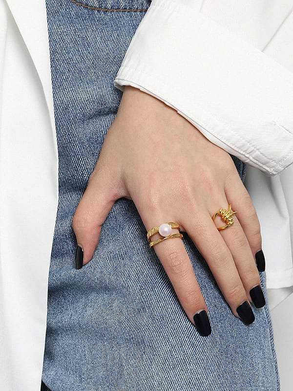 925 Sterling Silver Irregular Vintage Band Ring