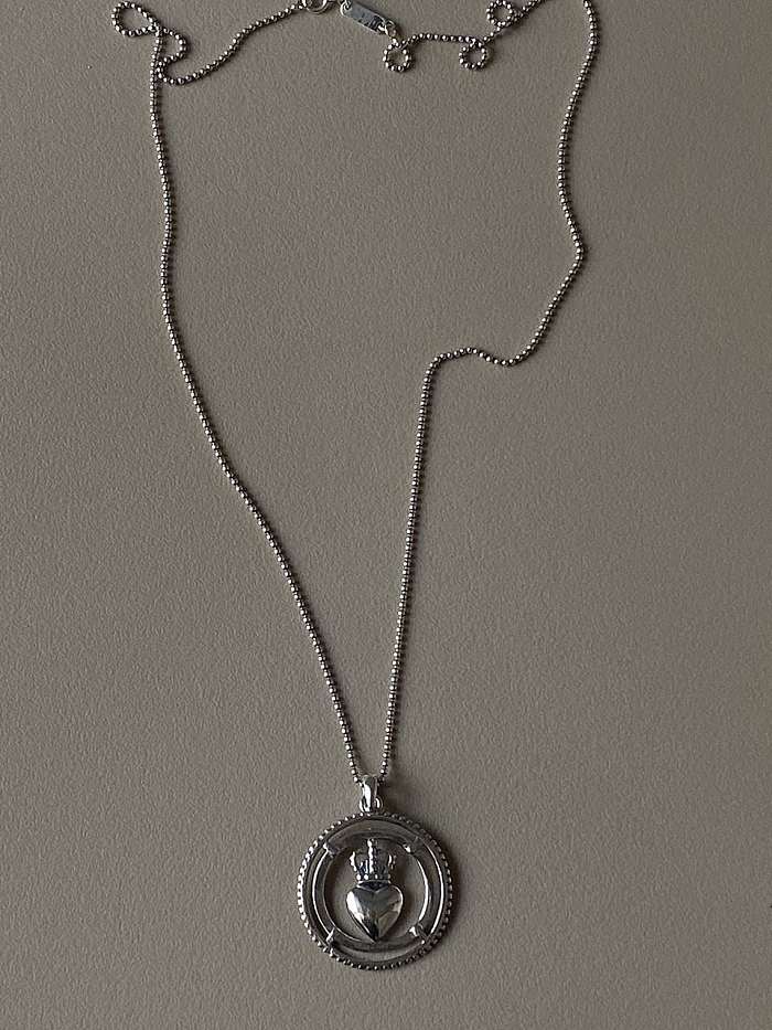 Minimalistische Halskette mit Krone aus 925er Sterlingsilber