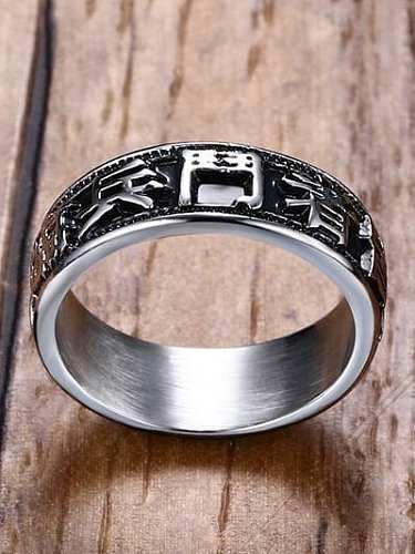 Trendy Geometric Shaped Stainless Steel Men Ring