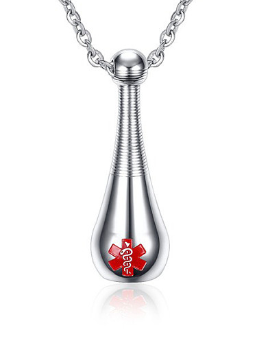 Exquisite Perfume Bottle Shaped Stainless Steel Pendant