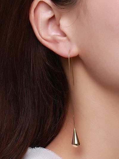 All-match Gold Plated Geometric Titanium Drop Earrings