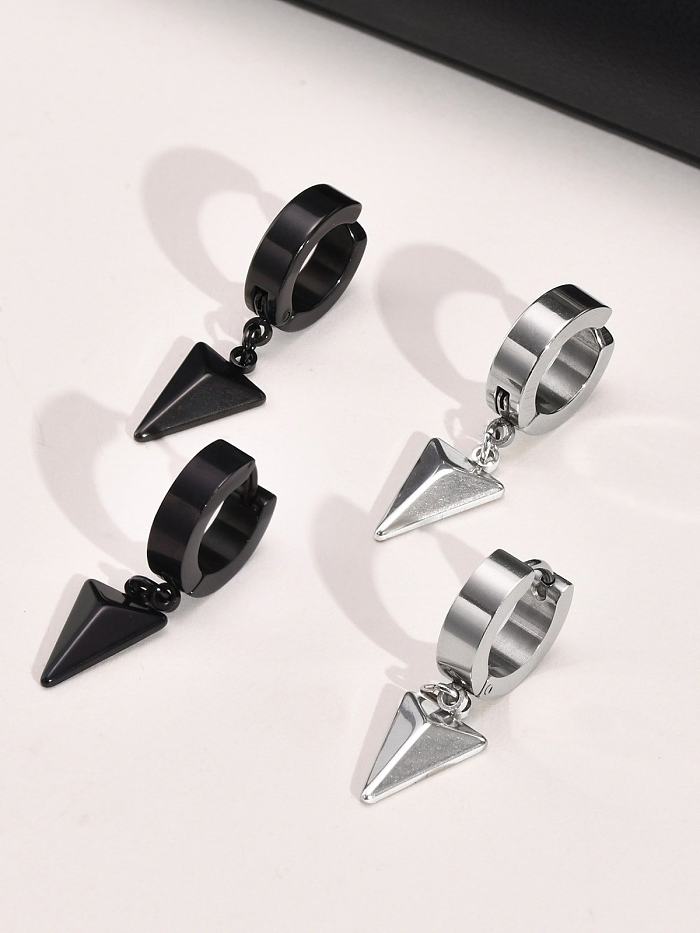 Glatter geometrischer minimalistischer einzelner Ohrring aus Edelstahl