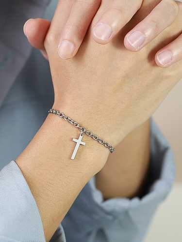 Stainless steel Cross Hip Hop Link Bracelet