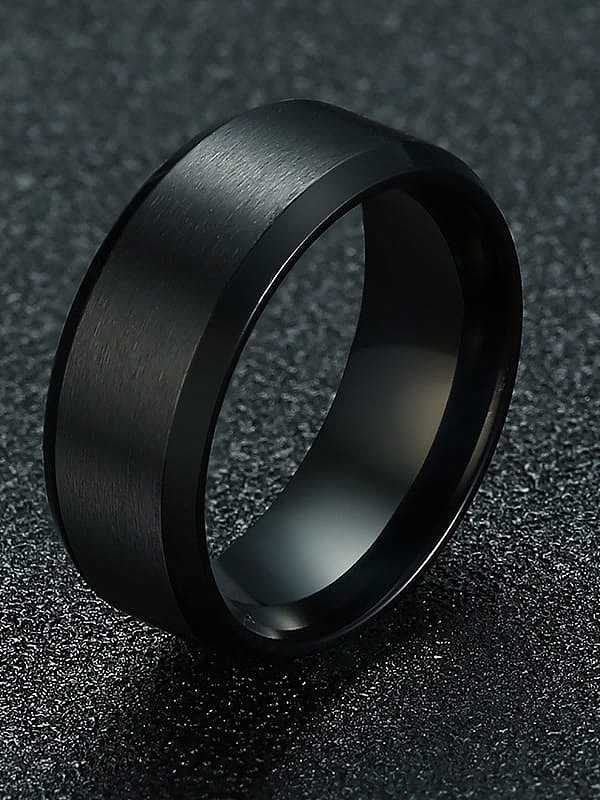 Titanium Steel Smooth Geometric Minimalist Band Ring