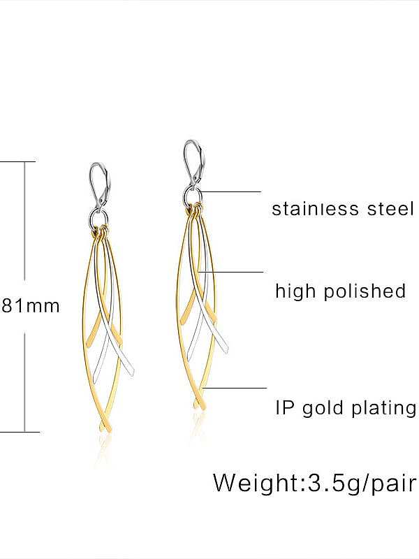 Stainless steel Leaf Minimalist Drop Earring