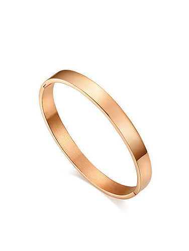 Bracelet en titane géométrique plaqué or rose à la mode